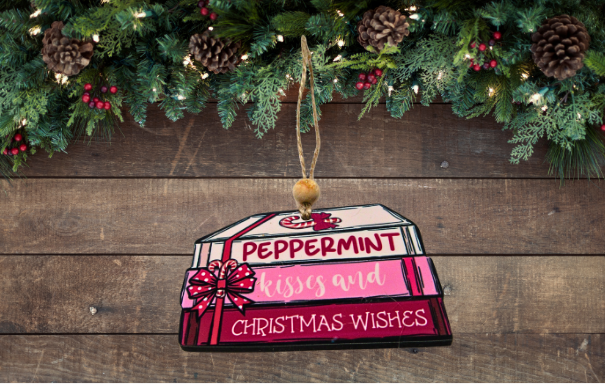 MDF-Stacked Book Shaped Sublimated Ornament