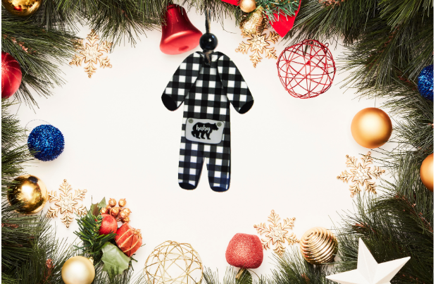 Baby Pajama Shaped Sublimated Ornament