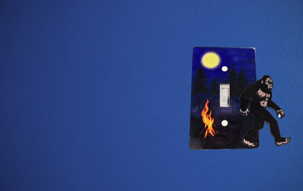 Big Foot Shaped Sublimated Light Switch Cover