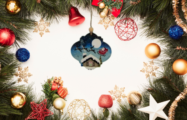 Bulb Shaped Sublimated Christmas Ornament
