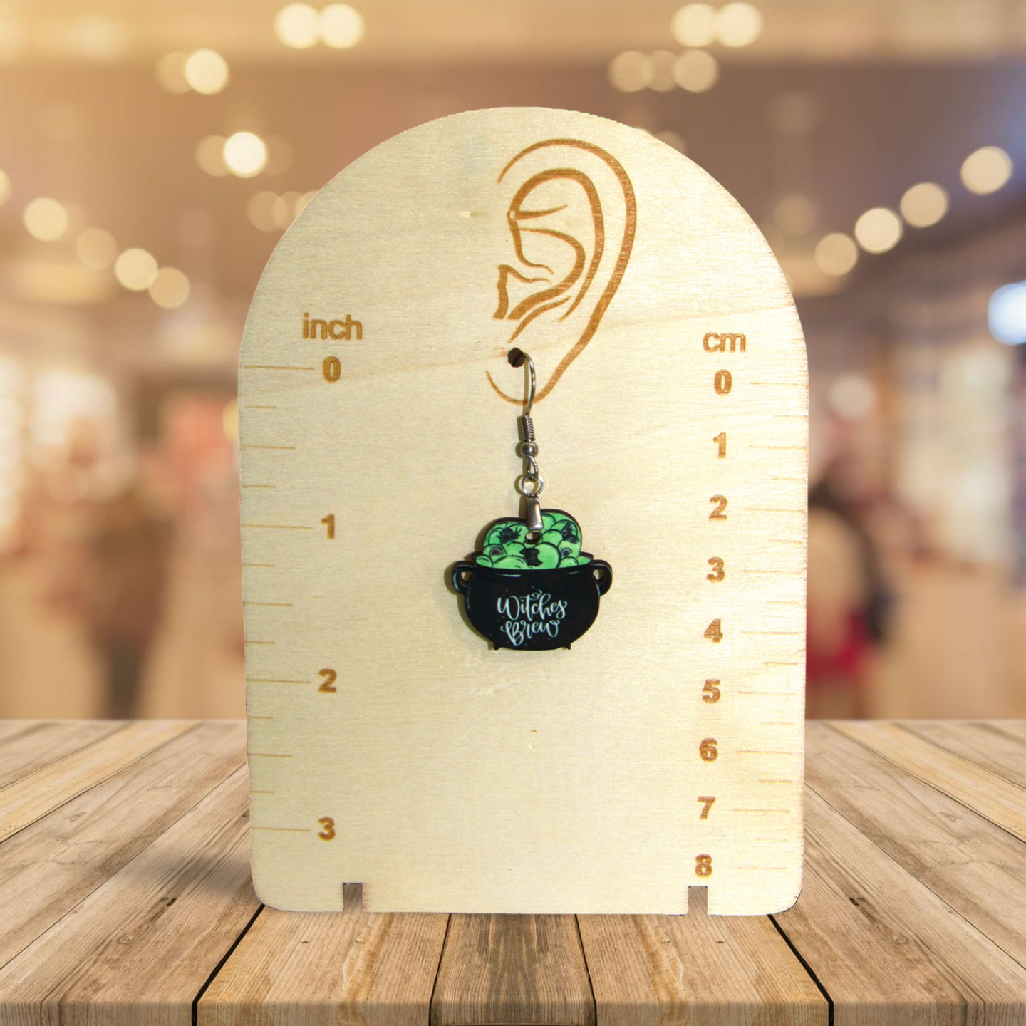 Cauldron Shaped Sublimated Earrings