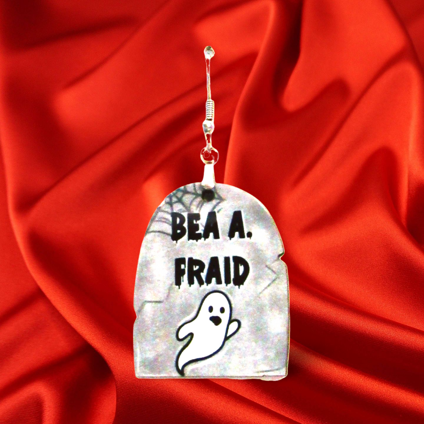 Grave Stone Shaped Sublamated Earrings 1.5 inch