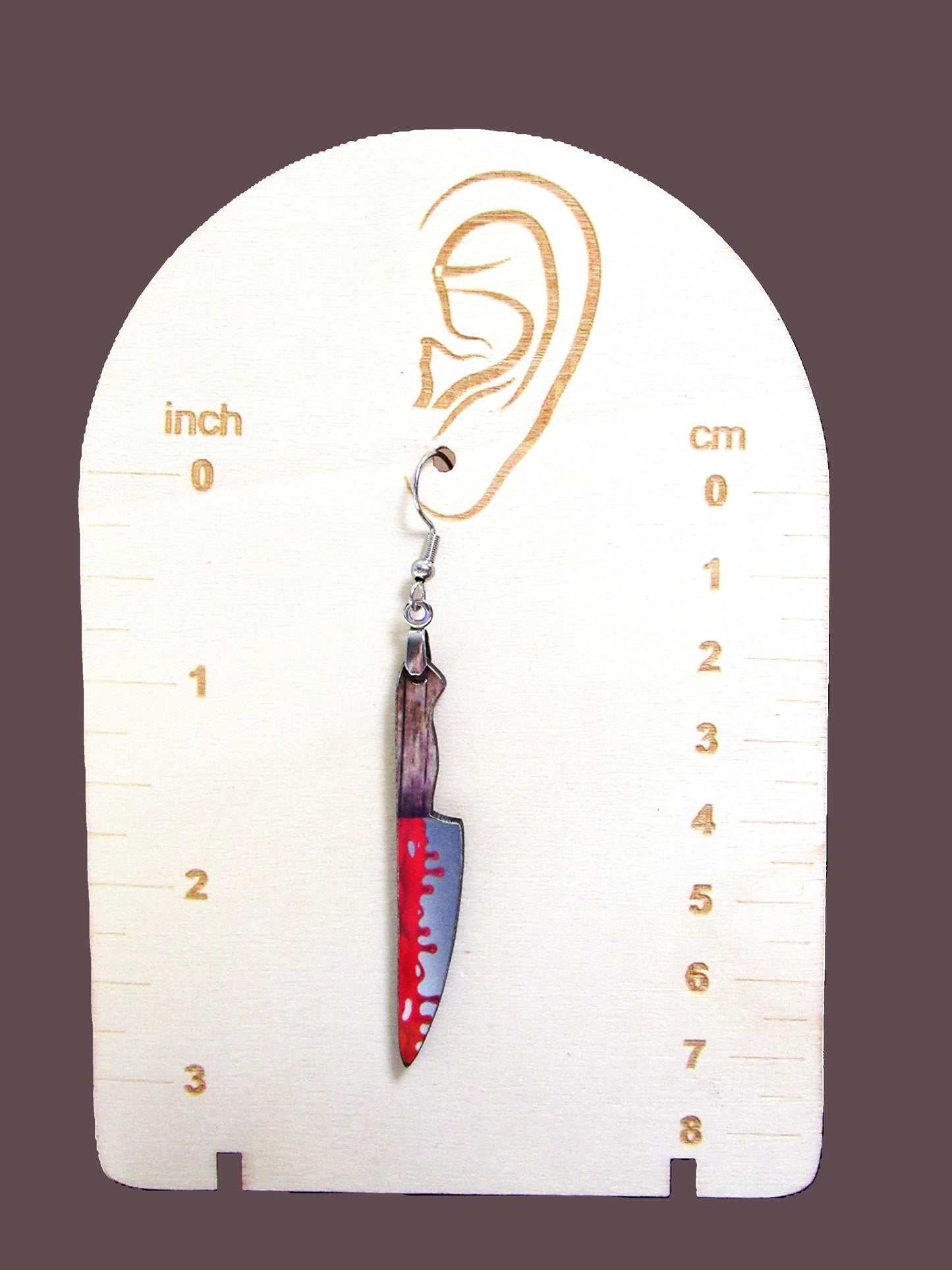 Knife Shaped Sublimated Earrings 1.5 inch