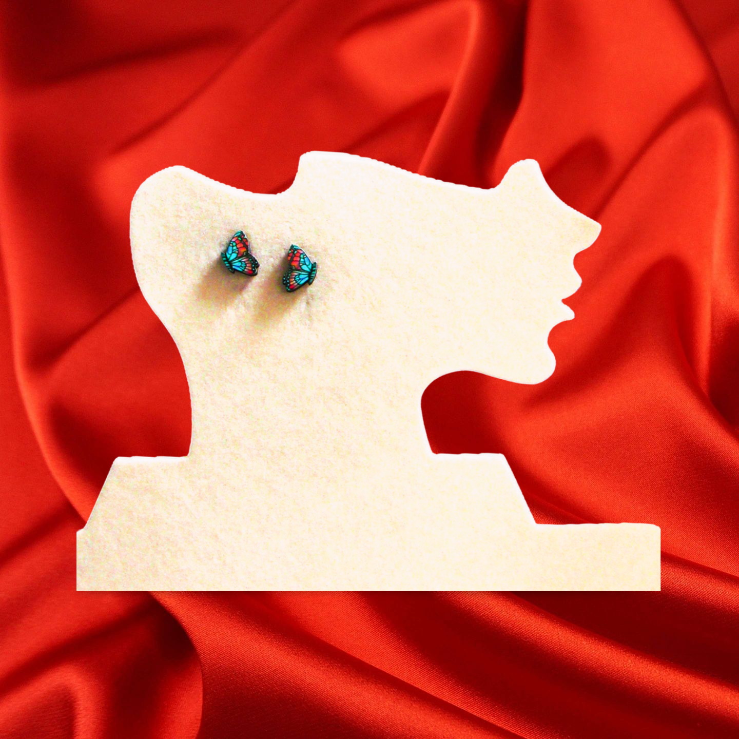 Butterfly Shaped Sublimated Stud Earring