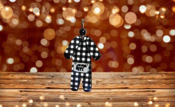 Baby Pajama Shaped Sublimated Ornament