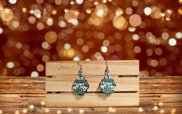 MDF-Vintage Bulb Shaped Sublimated Earrings 1 inch