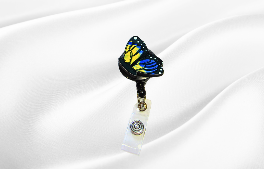 MDF-Butterfly Shaped Sublimated Badge Reel