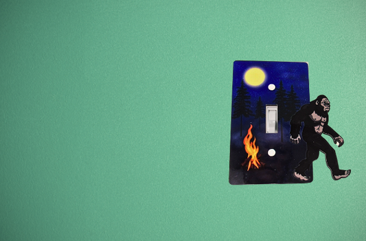Big Foot Shaped Sublimated Light Switch Cover