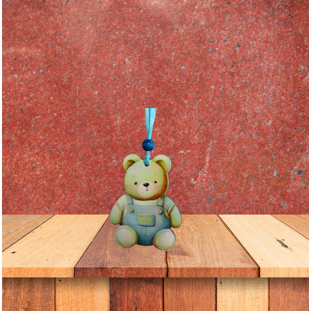 Teddy Bear Shaped Sublimated Ornament