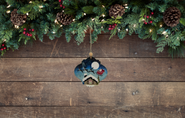 Bulb Shaped Sublimated Christmas Ornament