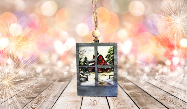 Window Shaped Sublimated Ornament
