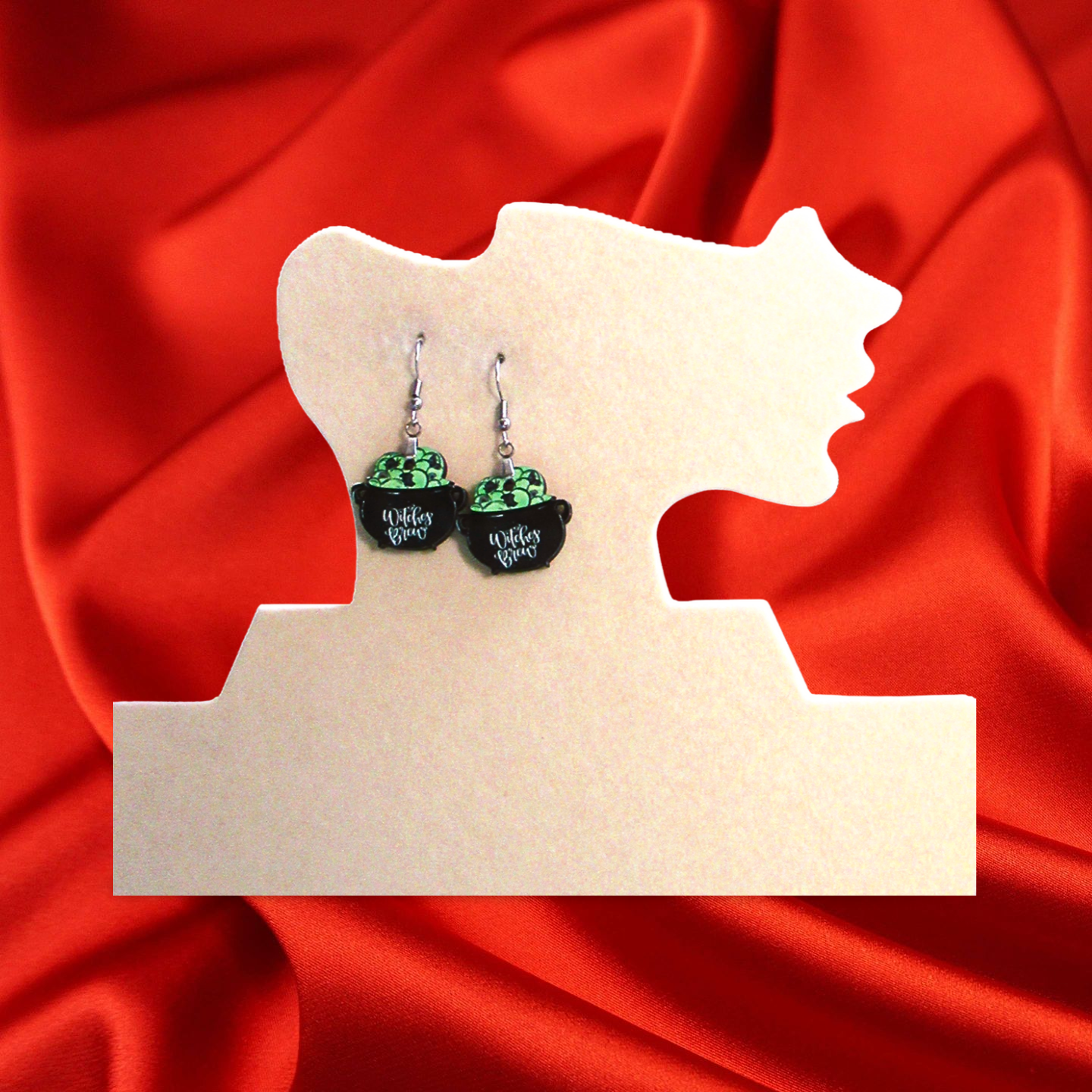 Cauldron Shaped Sublimated Earrings