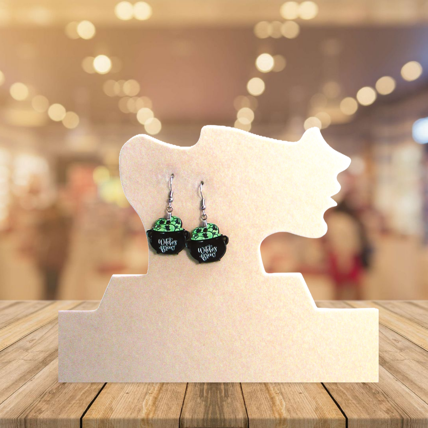 Cauldron Shaped Sublimated Earrings