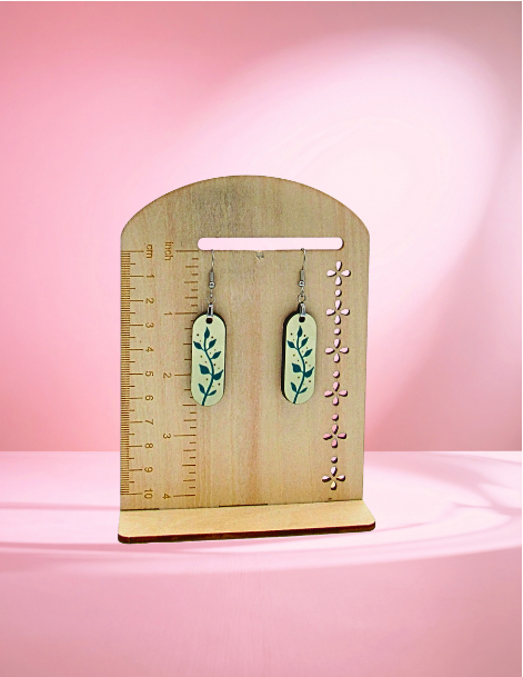 MDF-Oval Bar Shaped Sublimated Earrings 1.5 inch