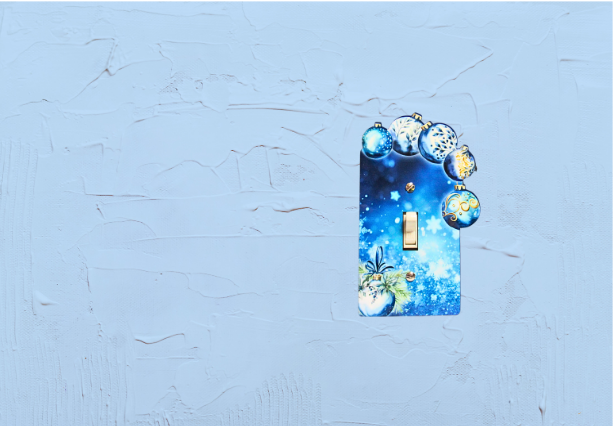 Christmas Bulbs Shaped Sublimated Light Switch Cover
