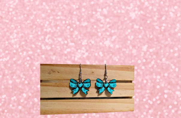 MDF-Bow Shaped Sublimated Earrings 1 inch