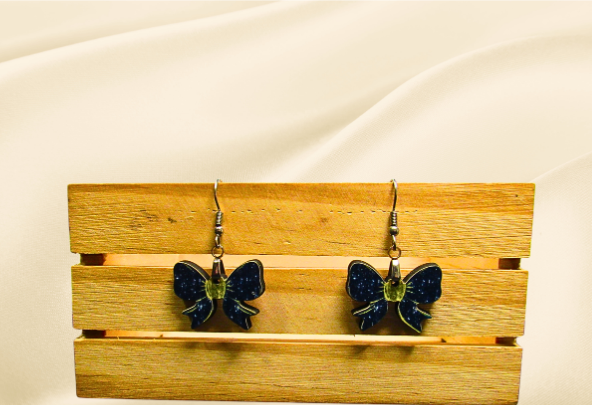 MDF-Bow Shaped Sublimated Earrings 1 inch