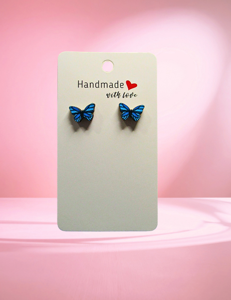 MDF-Open Butterfly Shaped Sublimated Stud Earrings