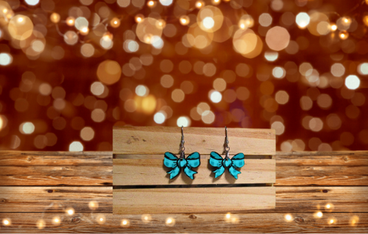 MDF-Bow Shaped Sublimated Earrings 1 inch