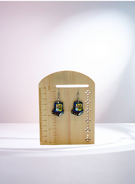 MDF-Book Shaped Sublimated Earrings 1 inch