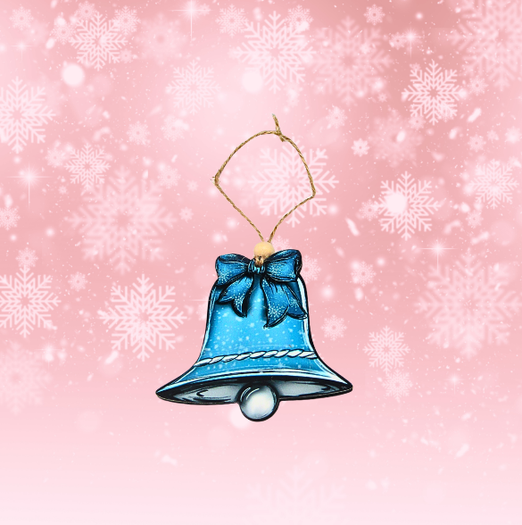 MDF-Bell with Bow Shaped Sublimated Ornament