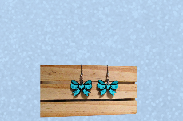 MDF-Bow Shaped Sublimated Earrings 1 inch