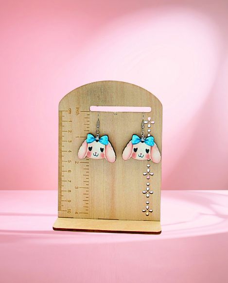 MDF- Bunny Head Shaped Sublimated Earrings 1.5 inch