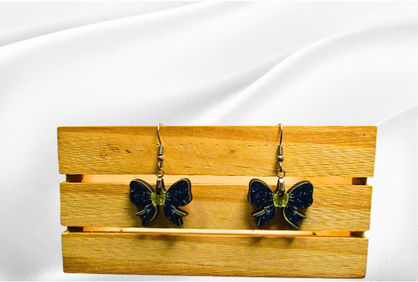 MDF-Bow Shaped Sublimated Earrings 1 inch