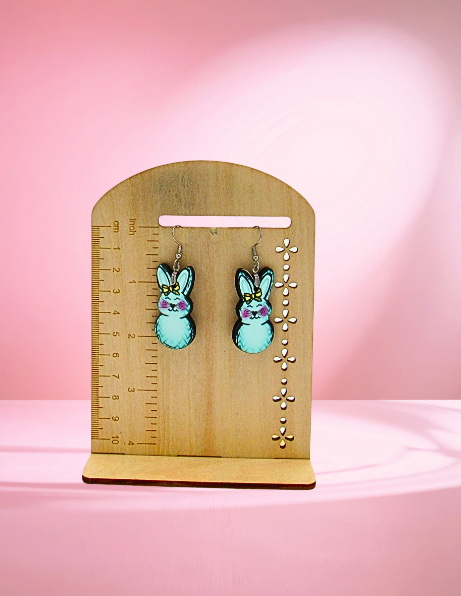 MDF- Bunny Shaped Sublimated Earrings 1.5 inch