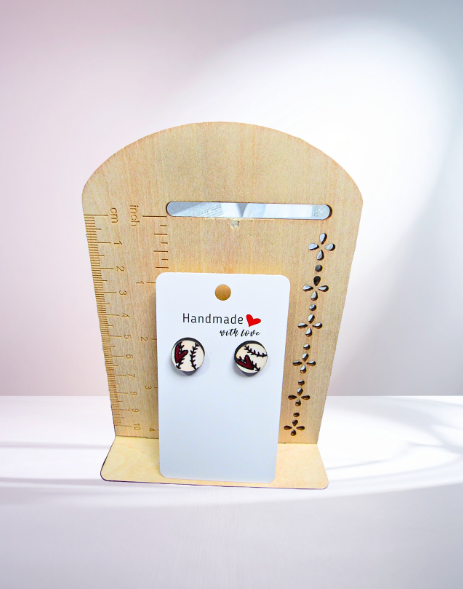 MDF-Baseball Shaped Sublimated Stud Earrings