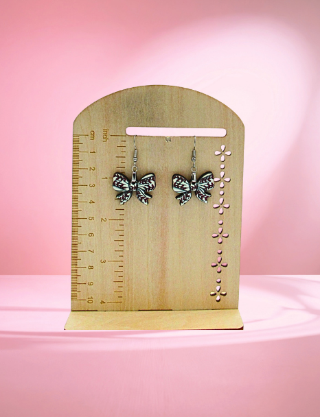 MDF-Bow Shaped Sublimated Earrings 1 inch