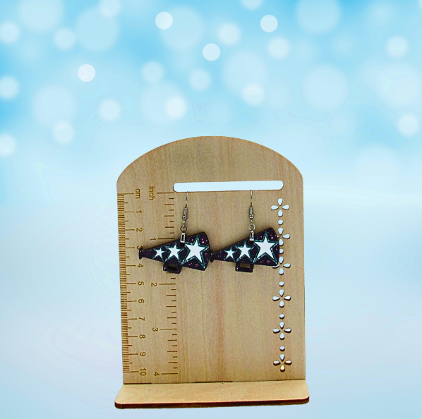 MDF-Megaphone Shaped Sublimated Earrings 1.5 inch