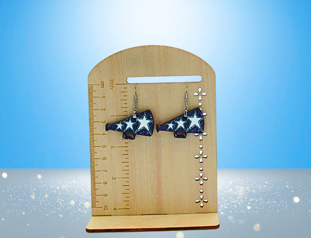 MDF-Megaphone Shaped Sublimated Earrings 1.5 inch