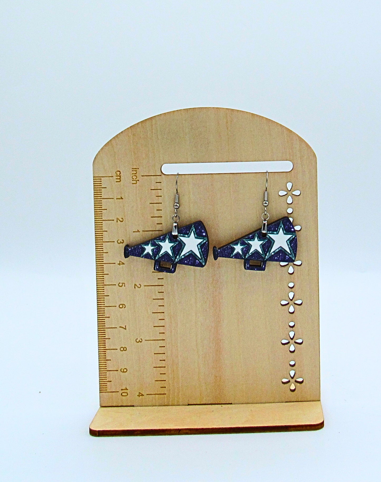 MDF-Megaphone Shaped Sublimated Earrings 1.5 inch