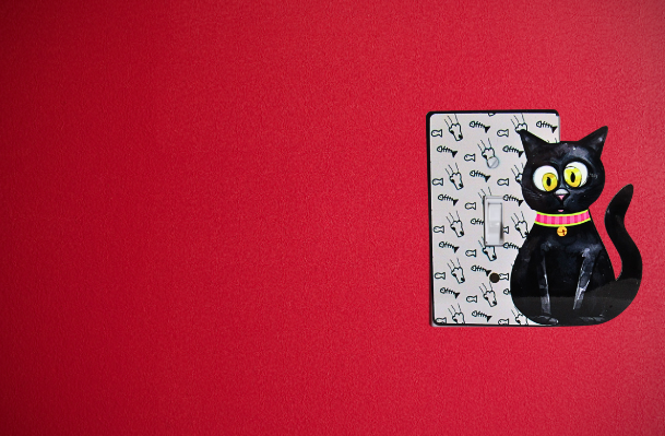 Cat Shaped Sublimated Light Switch Plate