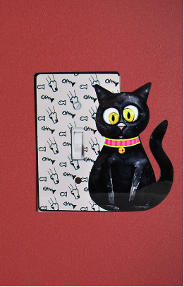 Cat Shaped Sublimated Light Switch Plate