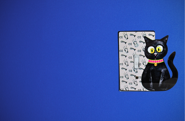 Cat Shaped Sublimated Light Switch Plate