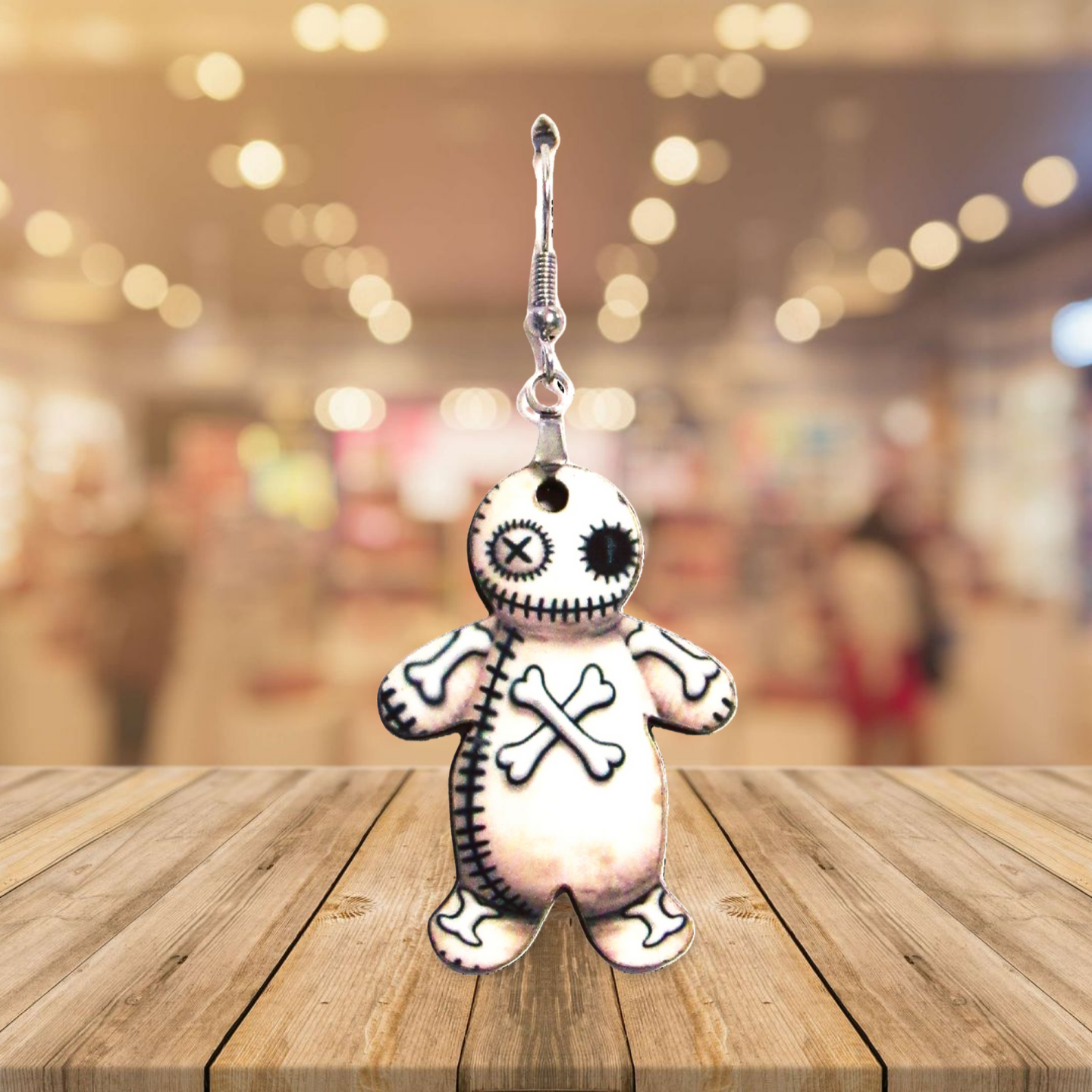 Fluffy Monster Shaped Sublimated Earrings