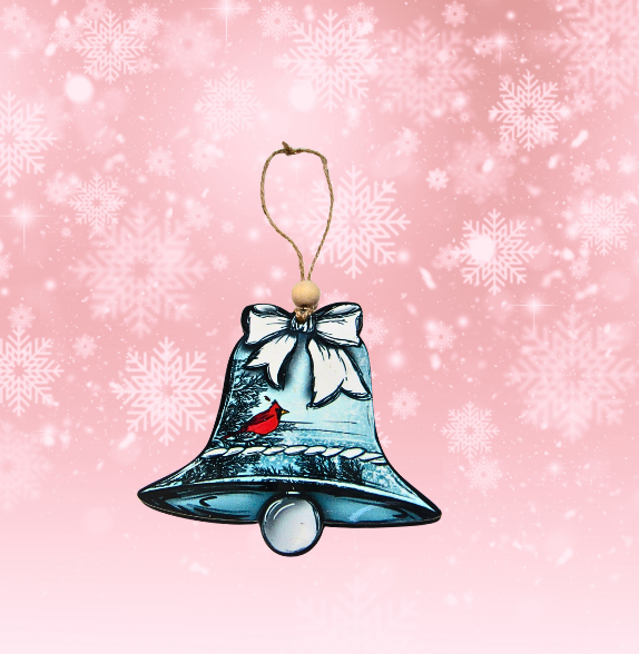 MDF-Bell with Bow Shaped Sublimated Ornament
