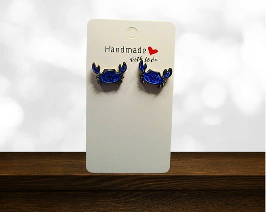 MDF- Crab Shaped Sublimated Stud Earrings
