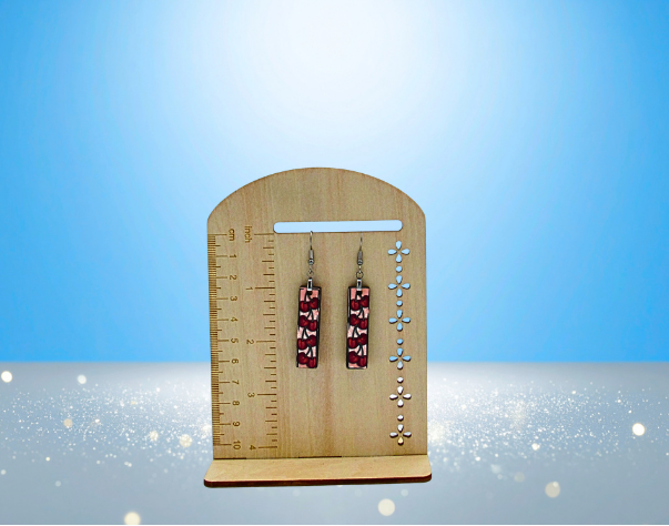 MDF Bar Shaped Sublimated Earrings 1.5 inch