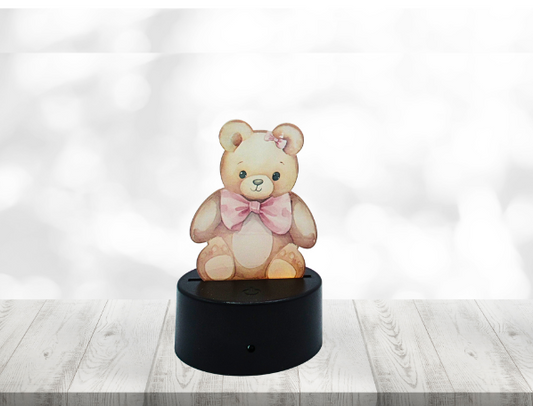 Acrylic-Teddy Bear Shaped Sublimated Light