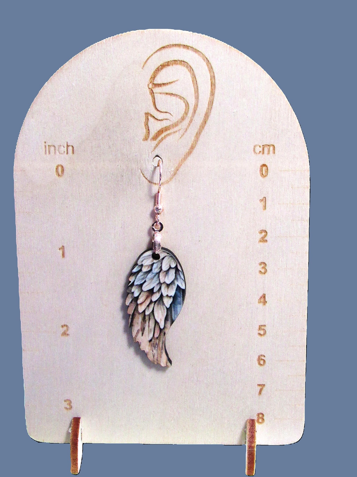 Angel wing shaped sublimated earrings