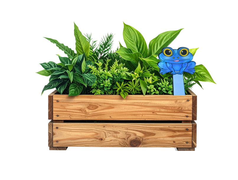 Acrylic- Frog Shaped Sublimated Garden Stake