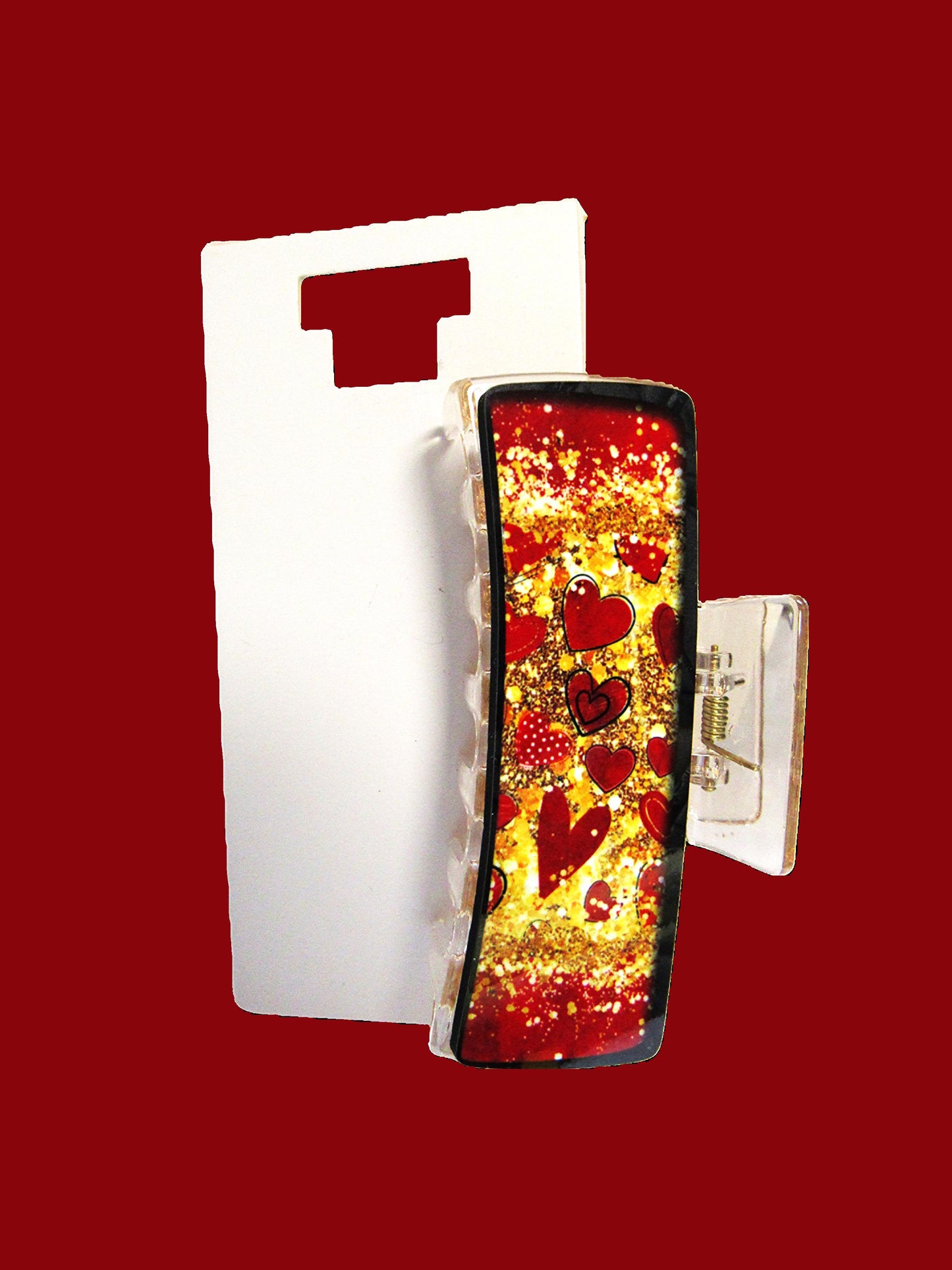 Valentines Themed Sublimated 4 inch Hair Clip