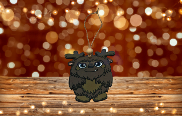 MDF - Reindeer Gnome Shaped Sublimated Ornament Cryptids