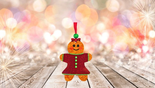 Gingerbread Girl Shaped Sublimated Ornament