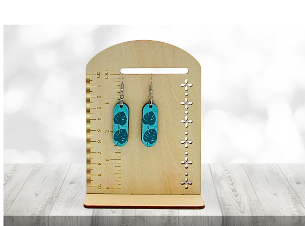 MDF-Oval Bar Shaped Sublimated Earrings 1.5 inch