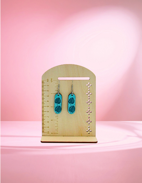 MDF-Oval Bar Shaped Sublimated Earrings 1.5 inch