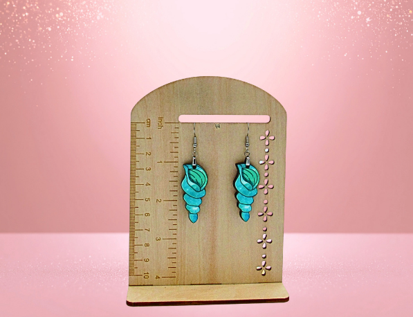MDF- Tulip Shell Shaped Sublimated Earrings 1.5 inch